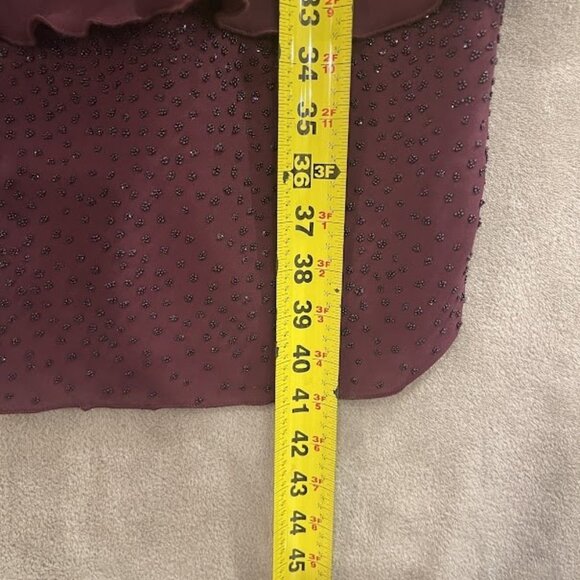 Jeffrey & Dara Dress Womens 12 Sleeveless Layered Embellished Beaded Evening For - Picture 4 of 12